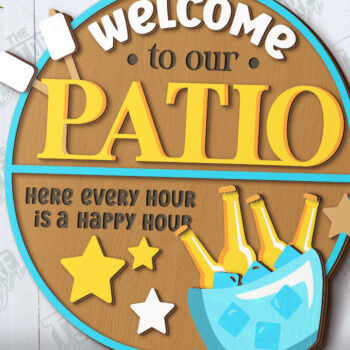 Intra απο ξύλο plywood 3mm-4mm πάχος – Κοπή λέιζερ πινακίδας βεράντας | Στρογγυλές επιγραφές τοίχου Δίασταση 40x30 cm INTRAFABR-120099707 - Image 1