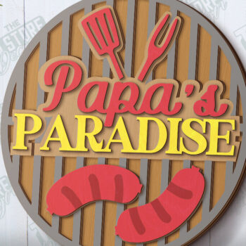 Intra απο ξύλο plywood 3mm-4mm πάχος – Κοπή λέιζερ πινακίδας βεράντας | Στρογγυλές επιγραφές τοίχου Δίασταση 40x30 cm INTRAFABR-120099716 - Image 1