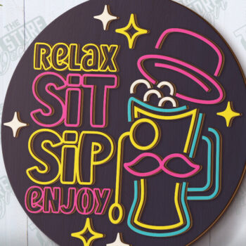 Intra απο ξύλο plywood 3mm-4mm πάχος – Κοπή λέιζερ πινακίδας βεράντας | Στρογγυλές επιγραφές τοίχου Δίασταση 40x30 cm INTRAFABR-120099705 - Image 1