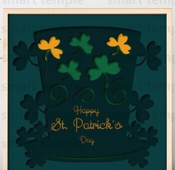 Intra απο ξύλο plywood 3mm-4mm πάχος – Patrick's Day Multilayered, Patrick's Day Δίασταση  20x20 cm INTRAFABR-81173827 - Image 1