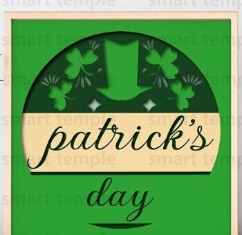 Intra απο ξύλο plywood 3mm-4mm πάχος – Patrick's Day Multilayered, Patrick's Day Δίασταση  20x20 cm INTRAFABR-81173627 - Image 1