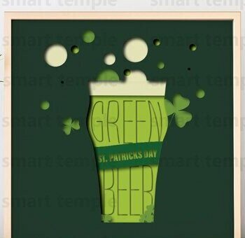 Intra απο ξύλο plywood 3mm-4mm πάχος – Αρχείο Patrick's Day για Cricut Δίασταση  20x20 cm INTRAFABR-81175836 - Image 1