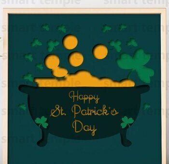 Intra απο ξύλο plywood 3mm-4mm πάχος – Διάνυσμα ημέρας του Πάτρικ, Ημέρα του Πάτρικ 3d Δίασταση 20x20 cm INTRAFABR-81174088 - Image 1