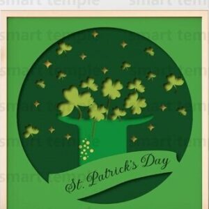 Intra απο ξύλο plywood 3mm-4mm πάχος – Patrick's Day Vector, Patrick's Day Δίασταση 20x20 cm INTRAFABR-81173456