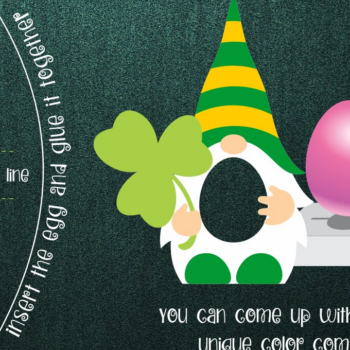 Intra απο ξύλο plywood 3mm-4mm πάχος – Patrick's Gnome - Σοκολατένια Αυγοθήκη Δίασταση  20x20 cm INTRAFABR-8805614 - Image 2