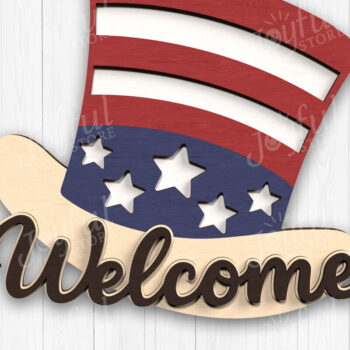 Intra απο ξύλο plywood 3mm-4mm πάχος – Patriotic Sign Bundle 4ης Ιουλίου Δίασταση  40x30 cm INTRAFABR-122299029 - Image 6