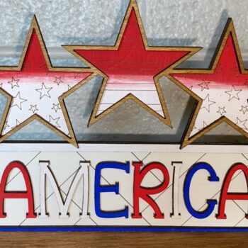 Intra απο ξύλο plywood 3mm-4mm πάχος – Patriotic America Shelf Sitter Laser Δίασταση  20x20 cm INTRAFABR-28685160 - Image 3