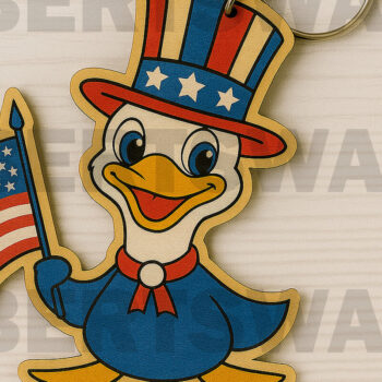 Intra απο ξύλο plywood 3mm-4mm πάχος – Πακέτο Keychain Patriotic Animal Δίασταση  5x5 cm INTRAFABR-122668731 - Image 10