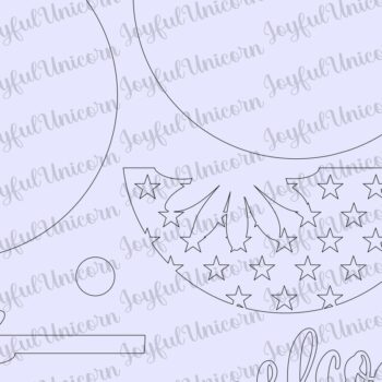 Intra απο ξύλο plywood 3mm-4mm πάχος – Patriotic Daisy Welcome Sin Δίασταση  20x20 cm INTRAFABR-69127604 - Image 2