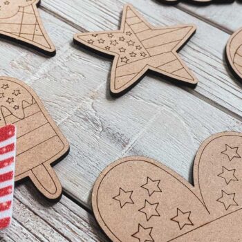 Intra απο ξύλο plywood 3mm-4mm πάχος – Patriotic DiY Craft Kit Δίασταση  20x20 cm INTRAFABR-75551669 - Image 3