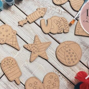 Intra απο ξύλο plywood 3mm-4mm πάχος – Patriotic DiY Craft Kit Δίασταση  20x20 cm INTRAFABR-75551669 - Image 5