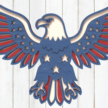 Intra απο ξύλο plywood 3mm-4mm πάχος – Πακέτο Patriotic Eagle Layered Δίασταση  20x20 cm INTRAFABR-122116365 - Image 4