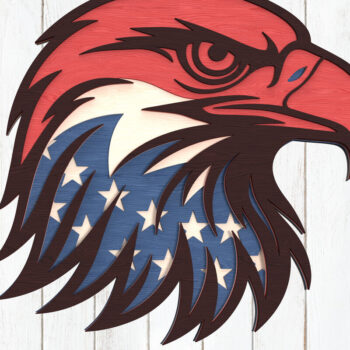 Intra απο ξύλο plywood 3mm-4mm πάχος – Πακέτο Patriotic Eagle Layered Δίασταση  20x20 cm INTRAFABR-122116365 - Image 6