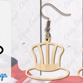 Intra απο ξύλο plywood 3mm-4mm πάχος – Patriotic Earring Lasercut Δίασταση 5x5 cm INTRAFABR-100486228 - Image 10