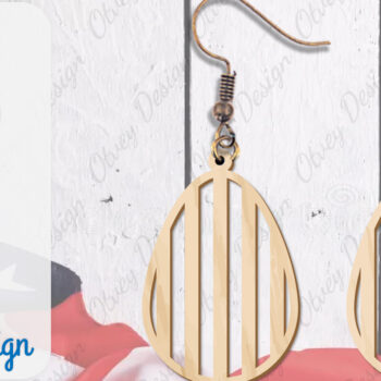 Intra απο ξύλο plywood 3mm-4mm πάχος – Patriotic Earring Lasercut Δίασταση 5x5 cm INTRAFABR-100486228 - Image 12