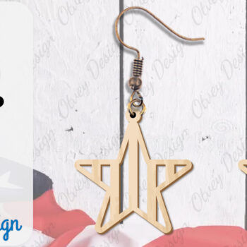 Intra απο ξύλο plywood 3mm-4mm πάχος – Patriotic Earring Lasercut Δίασταση 5x5 cm INTRAFABR-100486228 - Image 15