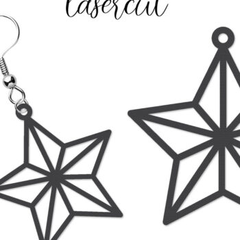 Intra απο ξύλο plywood 3mm-4mm πάχος – Patriotic Earrings Lasercut Δίασταση  5x5 cm INTRAFABR-123652800 - Image 3