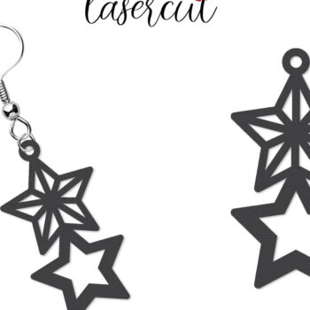 Intra απο ξύλο plywood 3mm-4mm πάχος – Patriotic Earrings Lasercut Δίασταση  5x5 cm INTRAFABR-123652800 - Image 4