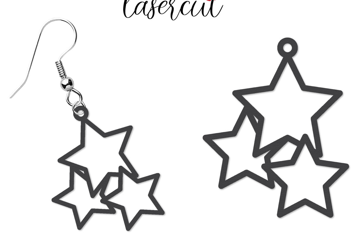 Intra απο ξύλο plywood 3mm-4mm πάχος – Patriotic Earrings Lasercut Δίασταση  5x5 cm INTRAFABR-123652748