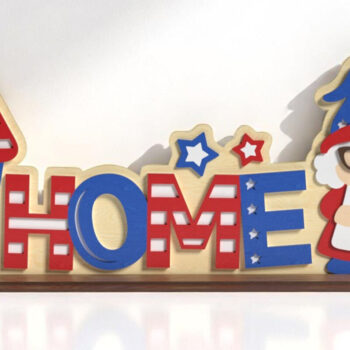 Intra απο ξύλο plywood 3mm-4mm πάχος – Patriotic Gnome HOME Δίασταση  20x20 cm INTRAFABR-123614279 - Image 1