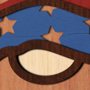 Intra απο ξύλο plywood 3mm-4mm πάχος – Patriotic Gnomes Ημέρα Ανεξαρτησίας Δίασταση  20x20 cm INTRAFABR-72574604 - Image 7