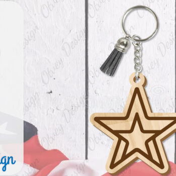 Intra απο ξύλο plywood 3mm-4mm πάχος – Patriotic Keychain Lasercut Δίασταση  5x5 cm INTRAFABR-100486396 - Image 9