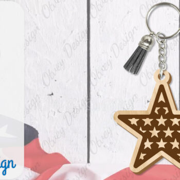 Intra απο ξύλο plywood 3mm-4mm πάχος – Patriotic Keychain Lasercut Δίασταση  5x5 cm INTRAFABR-100486396 - Image 14