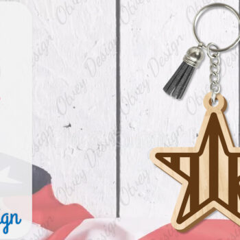Intra απο ξύλο plywood 3mm-4mm πάχος – Patriotic Keychain Lasercut Δίασταση  5x5 cm INTRAFABR-100486396 - Image 15