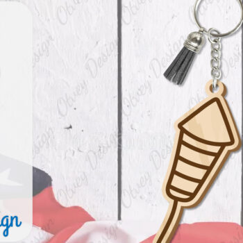 Intra απο ξύλο plywood 3mm-4mm πάχος – Patriotic Keychain Lasercut Δίασταση  5x5 cm INTRAFABR-100485966 - Image 10