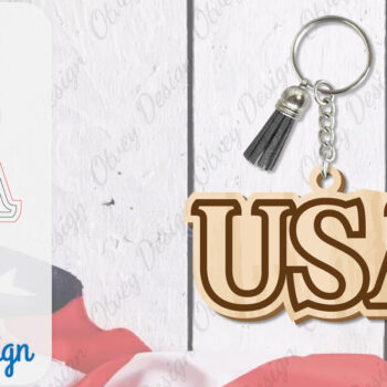 Intra απο ξύλο plywood 3mm-4mm πάχος – Patriotic Keychain Lasercut Δίασταση  5x5 cm INTRAFABR-100485966 - Image 12