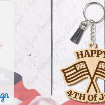Intra απο ξύλο plywood 3mm-4mm πάχος – Patriotic Keychain Lasercut Δίασταση  5x5 cm INTRAFABR-100485966 - Image 13
