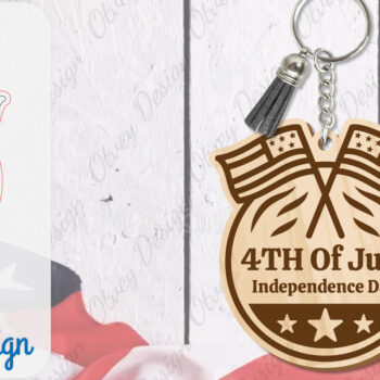 Intra απο ξύλο plywood 3mm-4mm πάχος – Patriotic Keychain Lasercut Δίασταση  5x5 cm INTRAFABR-100485966 - Image 14