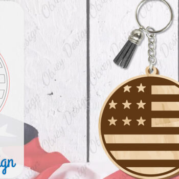 Intra απο ξύλο plywood 3mm-4mm πάχος – Patriotic Keychain Lasercut Δίασταση  5x5 cm INTRAFABR-100485966 - Image 16