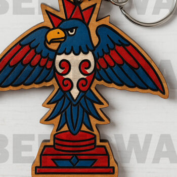 Intra απο ξύλο plywood 3mm-4mm πάχος – Πακέτο Patriotic Keychain Δίασταση  5x5 cm INTRAFABR-122266699 - Image 7