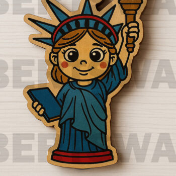 Intra απο ξύλο plywood 3mm-4mm πάχος – Πακέτο Patriotic Keychain Δίασταση  5x5 cm INTRAFABR-122266699 - Image 9