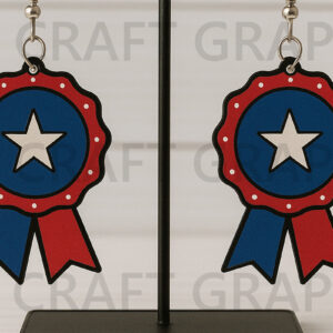 Intra απο ξύλο plywood 3mm-4mm πάχος – Πατριωτικό μετάλλιο Σκουλαρίκια Δίασταση 5x5 cm INTRAFABR-122737785