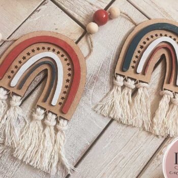 Intra απο ξύλο plywood 3mm-4mm πάχος – Patriotic Rainbow Garland Δίασταση  20x20 cm INTRAFABR-72645076 - Image 5