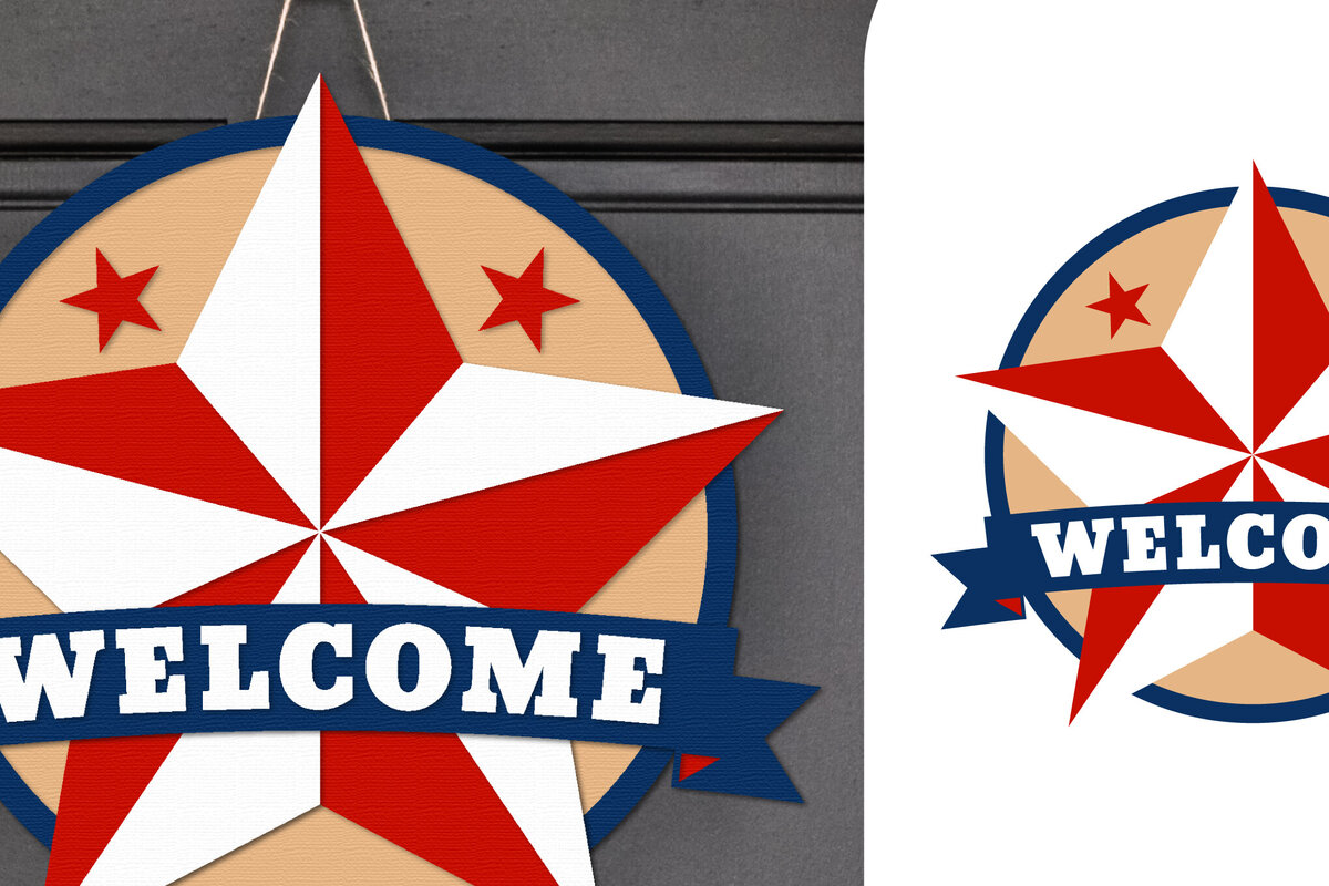 Intra απο ξύλο plywood 3mm-4mm πάχος – Patriotic Sign Lasercut - Σήμα καλωσορίσματος Δίασταση  40x30 cm INTRAFABR-122477582