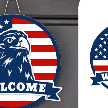 Intra απο ξύλο plywood 3mm-4mm πάχος – Patriotic Sign Lasercut - Σήμα καλωσορίσματος Δίασταση 40x30 cm INTRAFABR-122477642 - Image 7