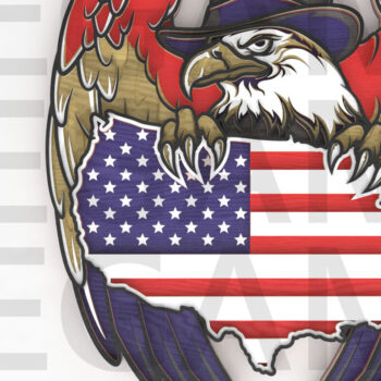 Intra απο ξύλο plywood 3mm-4mm πάχος – Patriotic Soldier Layered Bundle Δίασταση 20x20 cm INTRAFABR-123357321 - Image 3