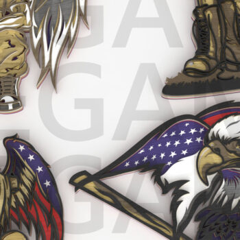 Intra απο ξύλο plywood 3mm-4mm πάχος – Patriotic Soldier Layered Bundle Δίασταση 20x20 cm INTRAFABR-123357321 - Image 7