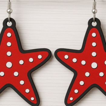 Intra απο ξύλο plywood 3mm-4mm πάχος – Πακέτο Patriotic Summer Earrings Δίασταση  5x5 cm INTRAFABR-123011770 - Image 4