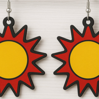 Intra απο ξύλο plywood 3mm-4mm πάχος – Πακέτο Patriotic Summer Earrings Δίασταση  5x5 cm INTRAFABR-123011770 - Image 6