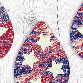 Intra απο ξύλο plywood 3mm-4mm πάχος – Patriotic Teardrop Earrings Sublimation Δίασταση  5x5 cm INTRAFABR-31113485 - Image 1