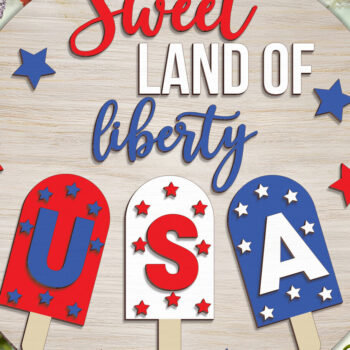 Intra απο ξύλο plywood 3mm-4mm πάχος – Patriotic Welcome Sign - Break Jhon Δίασταση  40x30 cm INTRAFABR-95129482 - Image 1