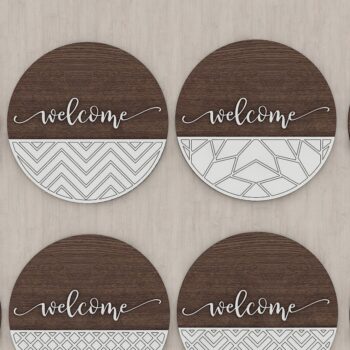 Intra απο ξύλο plywood 3mm-4mm πάχος – Αρχεία λέιζερ με μοτίβο κρεμάστρας πόρτας Δίασταση  20x20 cm INTRAFABR-41627331 - Image 1