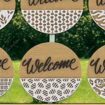 Intra απο ξύλο plywood 3mm-4mm πάχος – Σύνολο διανυσματικών μοτίβων με μοτίβο πόρτας Δίασταση  20x20 cm INTRAFABR-91939077 - Image 1