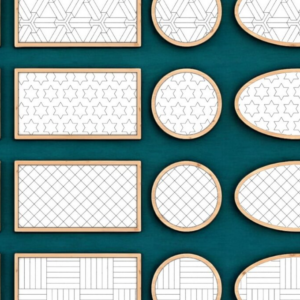 Intra απο ξύλο plywood 3mm-4mm πάχος – Σετ πλαισίων με σχέδια 233 Δίασταση  20x20 cm INTRAFABR-118582532