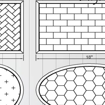 Intra απο ξύλο plywood 3mm-4mm πάχος – Μοτίβα Ψαροκόκκαλο Πλακάκι Μετρό Εξάγωνο Δίασταση 20x20 cm INTRAFABR-37054225 - Image 3