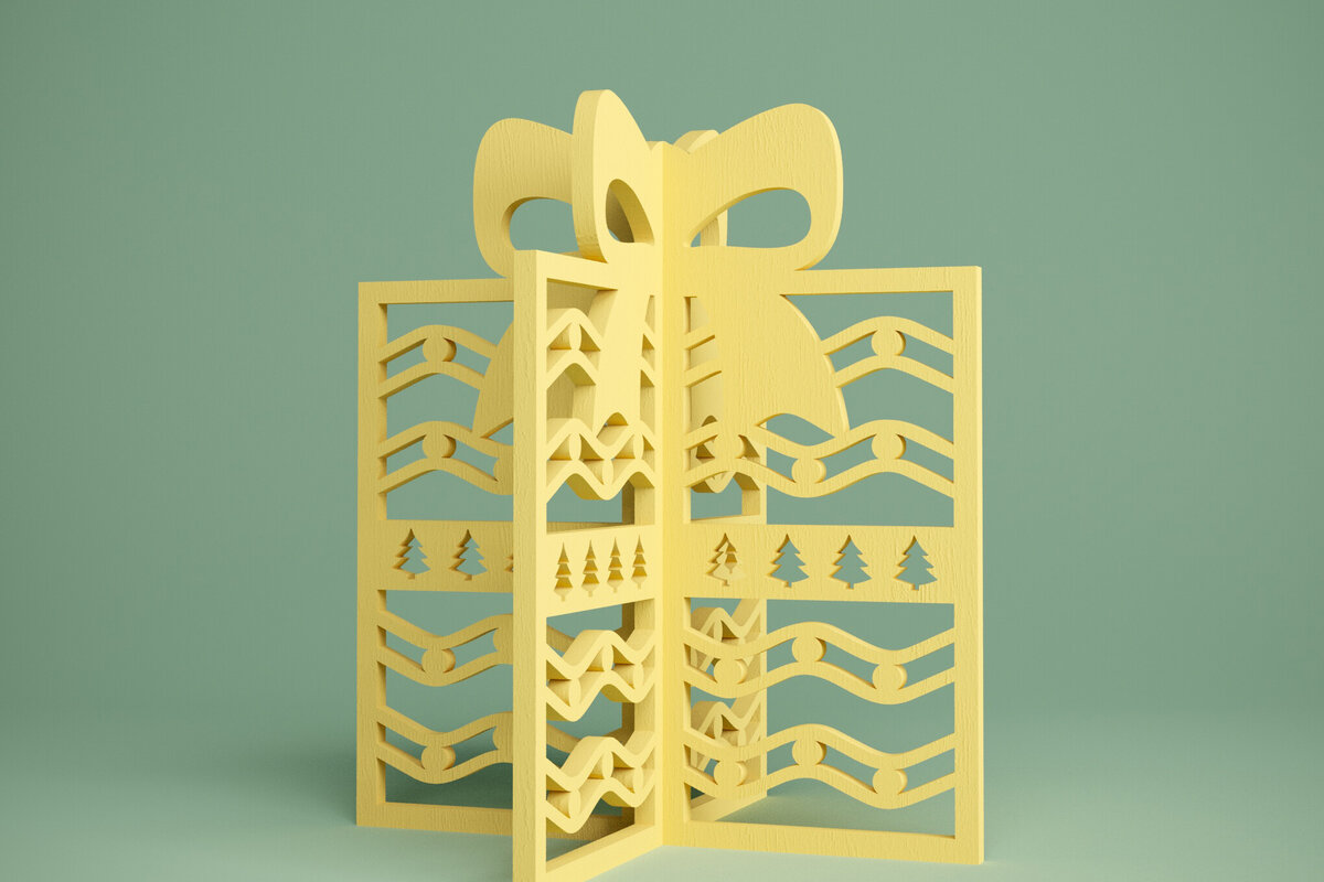 Intra απο ξύλο plywood 3mm-4mm πάχος – Μοτίβα κοπής με λέιζερ. 3D μόνιμο παρόν Δίασταση  20x20 cm INTRAFABR-81905459